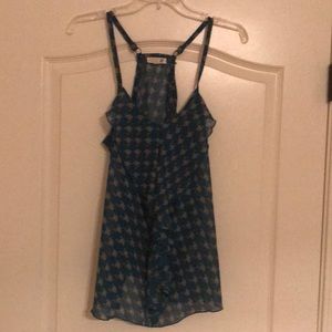 3 for $10! Blue ruffle tank